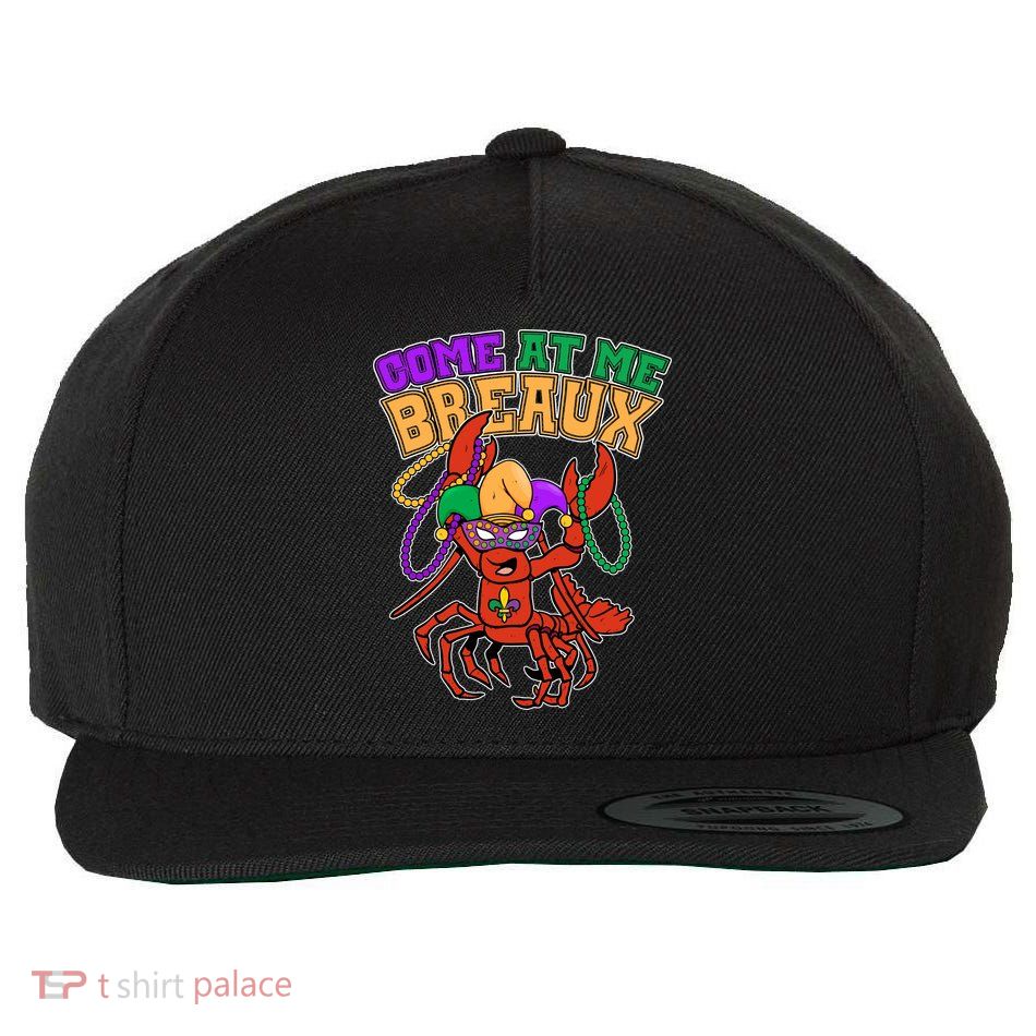 Come At Me Breaux Mardi Gras Crawfish Wool Snapback Cap