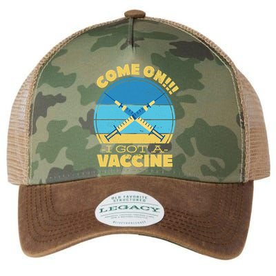 Come On I Got A Vaccine Legacy Tie Dye Trucker Hat