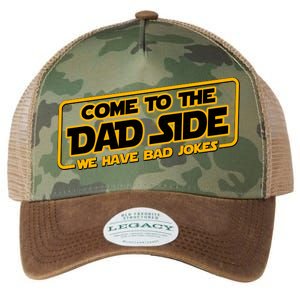 Come To The Dad Side We Have Bad Jokes Legacy Tie Dye Trucker Hat