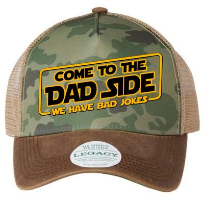 Come To The Dad Side We Have Bad Jokes Legacy Tie Dye Trucker Hat