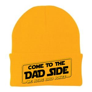 Come To The Dad Side We Have Bad Jokes Knit Cap Winter Beanie