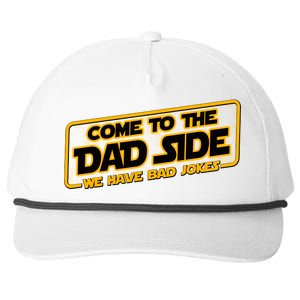 Come To The Dad Side We Have Bad Jokes Snapback Five-Panel Rope Hat