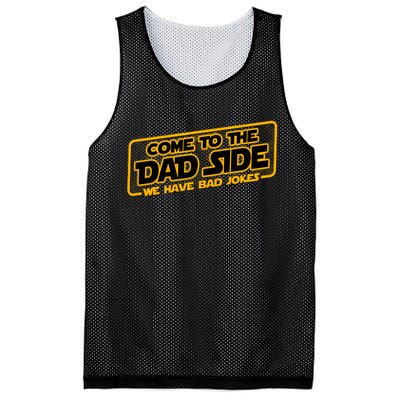 Come To The Dad Side We Have Bad Jokes Mesh Reversible Basketball Jersey Tank