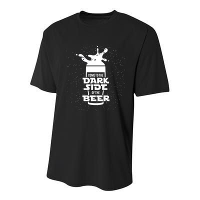 Come To The Dark Side Of The Beer Youth Performance Sprint T-Shirt