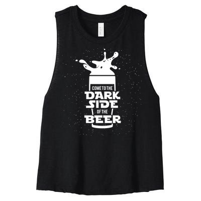 Come To The Dark Side Of The Beer Women's Racerback Cropped Tank