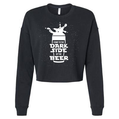 Come To The Dark Side Of The Beer Cropped Pullover Crew