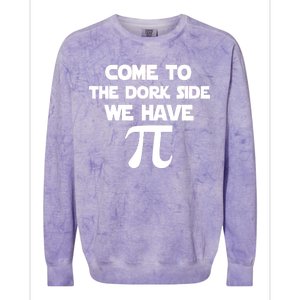 Come To The Dork Side We Have Pi Colorblast Crewneck Sweatshirt