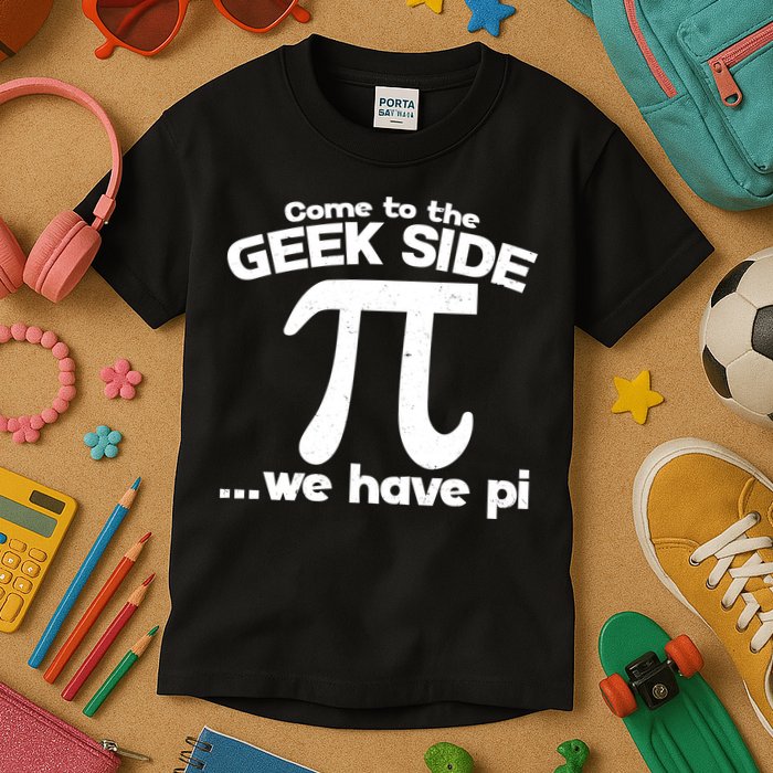 Come To The Geek Side We Have Pi 3.14 Pi Day March 14 Kids T-Shirt