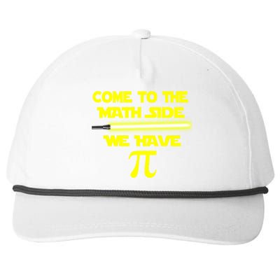 Come To The Math Side We Have Pi Snapback Five-Panel Rope Hat