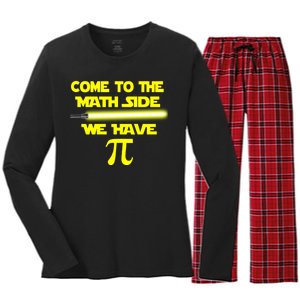 Come To The Math Side We Have Pi Women's Long Sleeve Flannel Pajama Set 