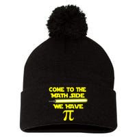 Come To The Math Side We Have Pi Pom Pom 12in Knit Beanie