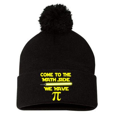 Come To The Math Side We Have Pi Pom Pom 12in Knit Beanie