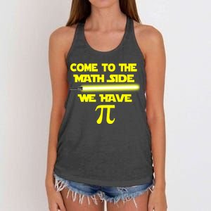 Come To The Math Side We Have Pi Women's Knotted Racerback Tank