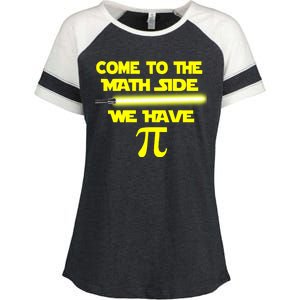 Come To The Math Side We Have Pi Enza Ladies Jersey Colorblock Tee