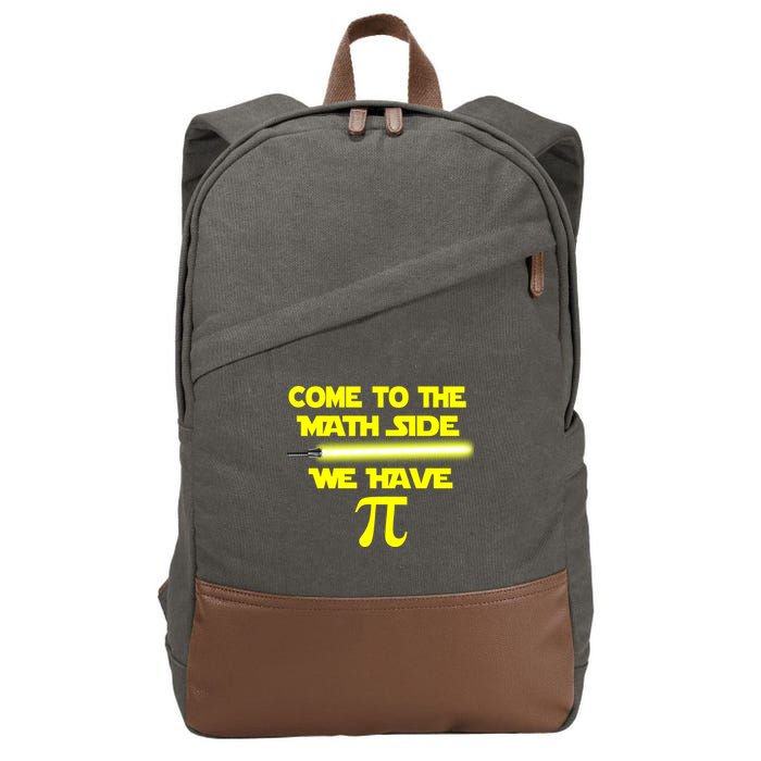 Come To The Math Side We Have Pi Cotton Canvas Backpack