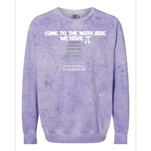 Come To The Math Side We Have Pi 3.14 Colorblast Crewneck Sweatshirt