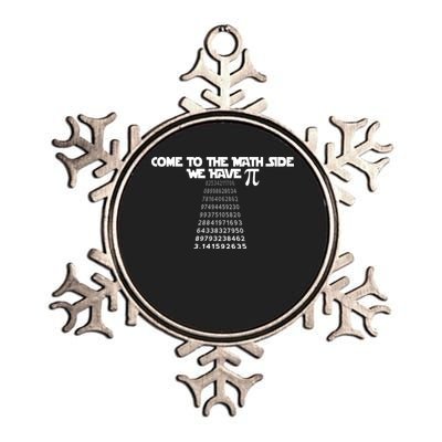 Come To The Math Side We Have Pi 3.14 Metallic Star Ornament