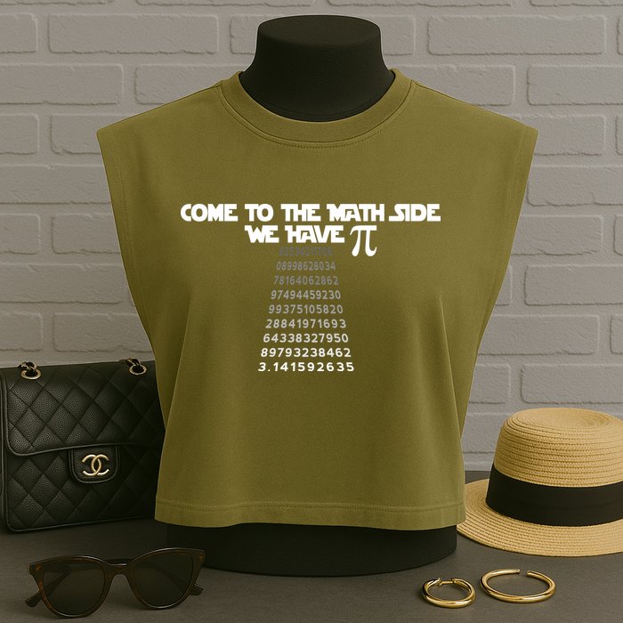 Come To The Math Side We Have Pi 3.14 Garment-Dyed Women's Muscle Tee