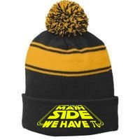 Come To The Math Side We Have Pi Day 3.14 Stripe Pom Pom Beanie
