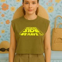 Come To The Math Side We Have Pi Day 3.14 Garment-Dyed Women's Muscle Tee