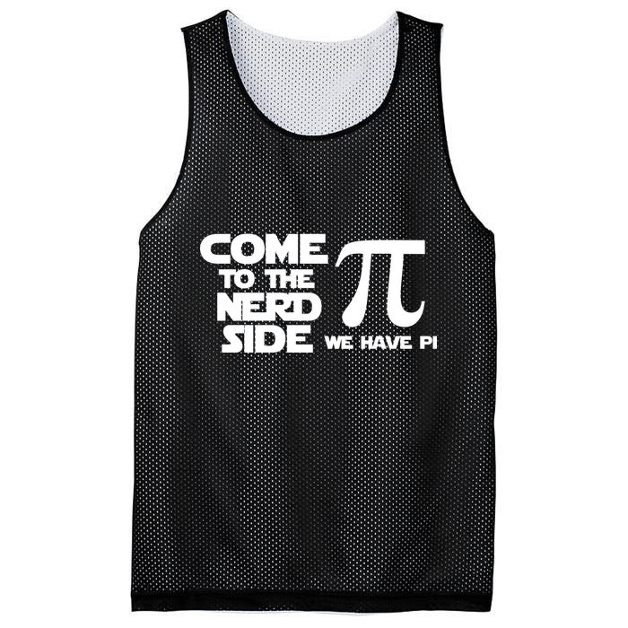 Come To The Nerd Side We Have Pi Mesh Reversible Basketball Jersey Tank