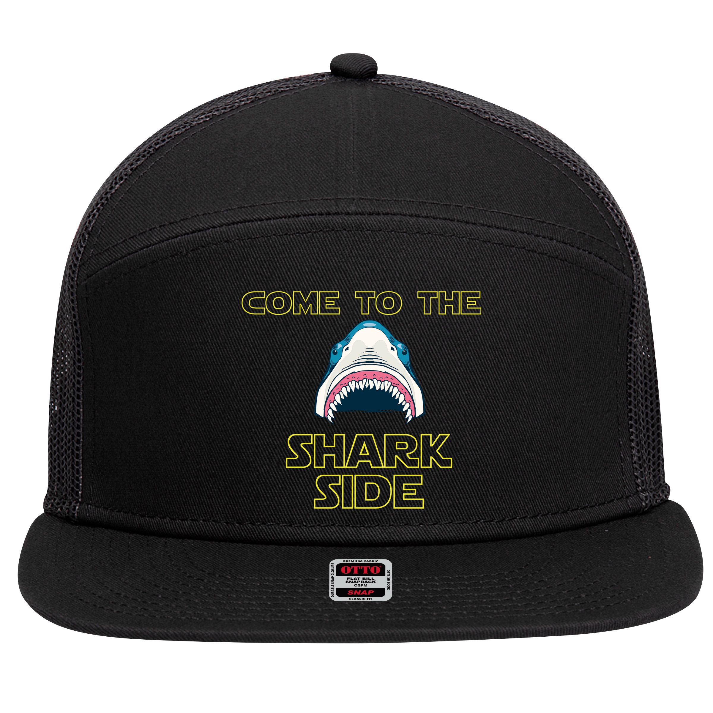 Come To The Shark Side 7 Panel Mesh Trucker Snapback Hat