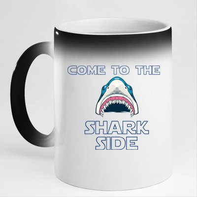 Come To The Shark Side 11oz Black Color Changing Mug