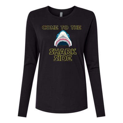 Come To The Shark Side Womens Cotton Relaxed Long Sleeve T-Shirt