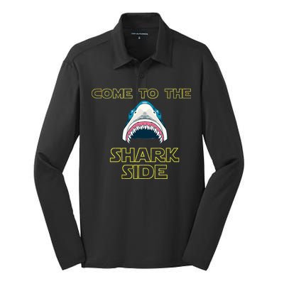 Come To The Shark Side Silk Touch Performance Long Sleeve Polo