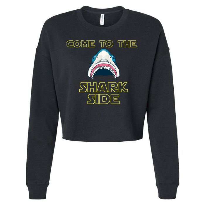 Come To The Shark Side Cropped Pullover Crew