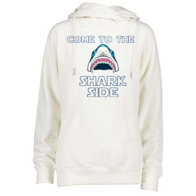 Come To The Shark Side Womens Funnel Neck Pullover Hood