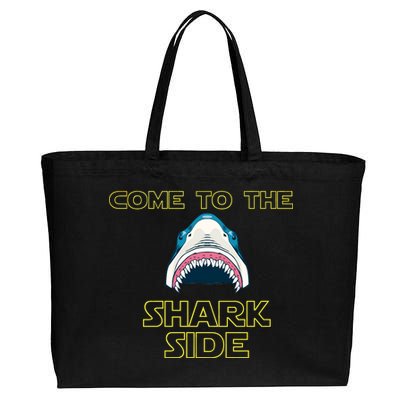 Come To The Shark Side Cotton Canvas Jumbo Tote