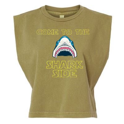 Come To The Shark Side Garment-Dyed Women's Muscle Tee