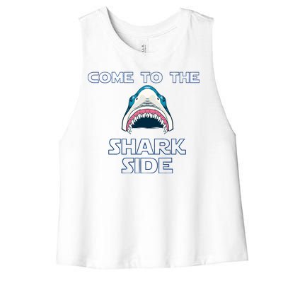 Come To The Shark Side Women's Racerback Cropped Tank