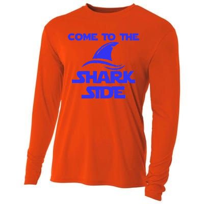 Come To The Shark Side Funny Cooling Performance Long Sleeve Crew