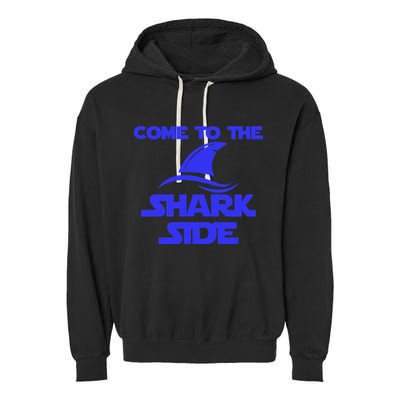 Come To The Shark Side Funny Garment-Dyed Fleece Hoodie