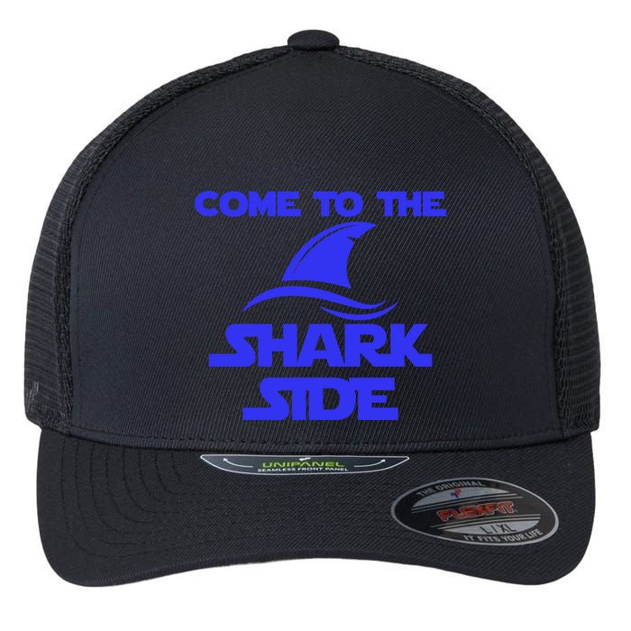 Come To The Shark Side Funny Flexfit Unipanel Trucker Cap