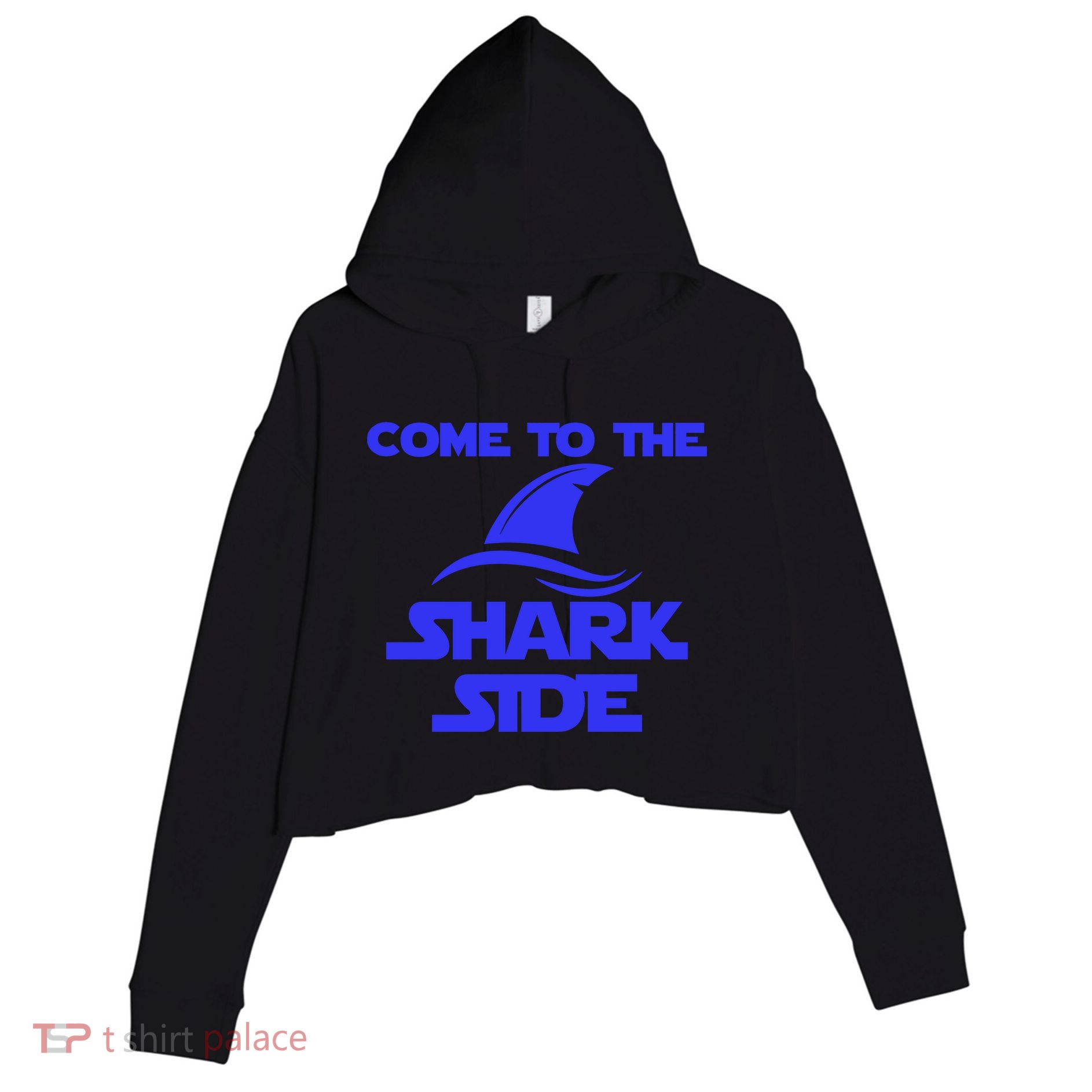 Come To The Shark Side Funny Crop Fleece Hoodie