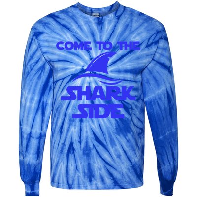 Come To The Shark Side Funny Tie-Dye Long Sleeve Shirt