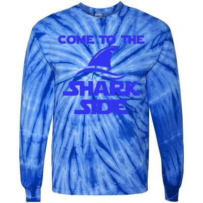 Come To The Shark Side Funny Tie-Dye Long Sleeve Shirt