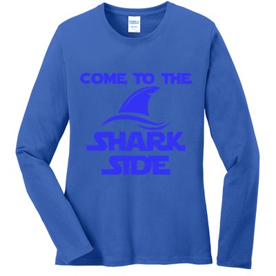Come To The Shark Side Funny Ladies Long Sleeve Shirt