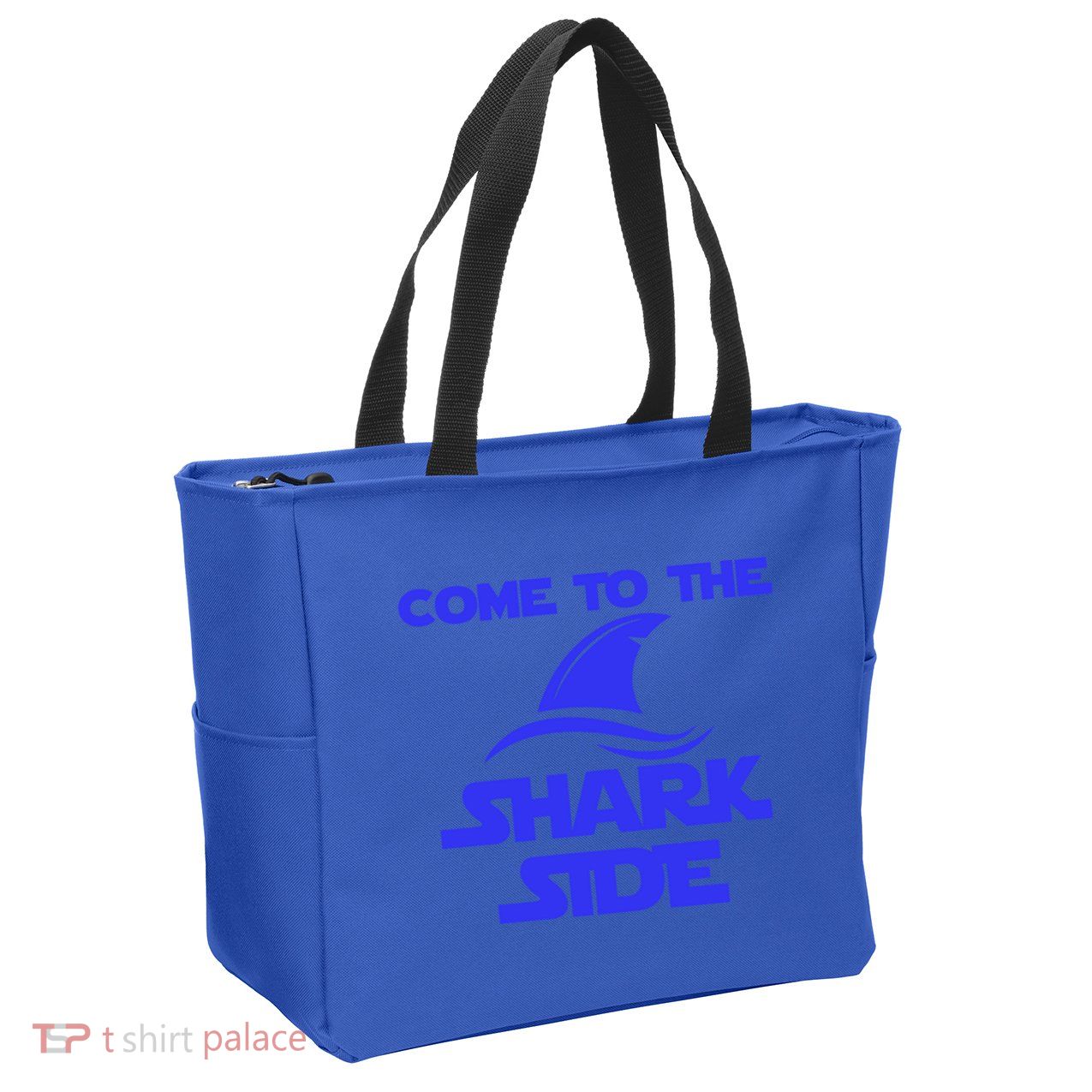 Come To The Shark Side Funny Zip Tote Bag