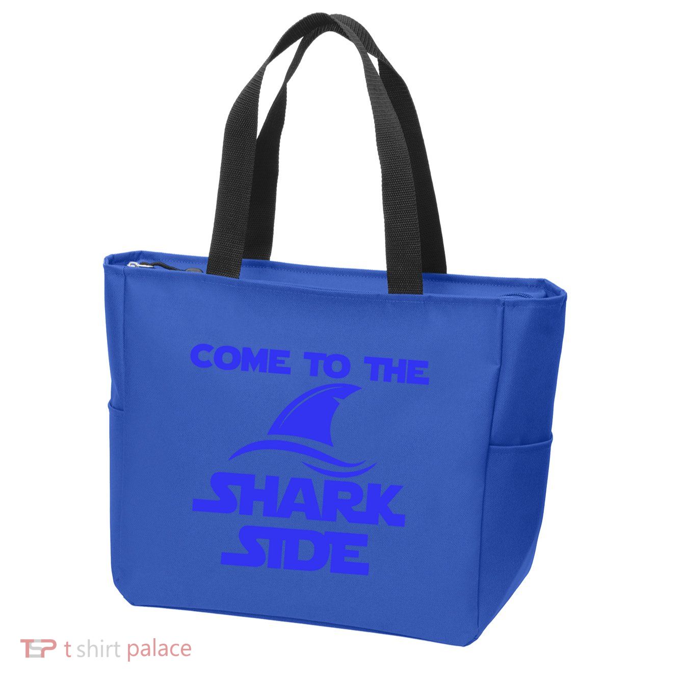 Come To The Shark Side Funny Zip Tote Bag