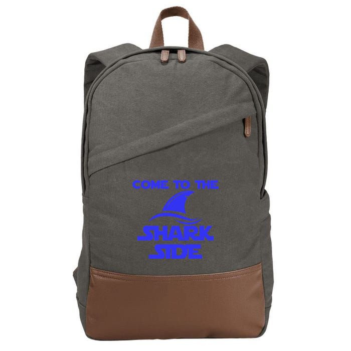Come To The Shark Side Funny Cotton Canvas Backpack