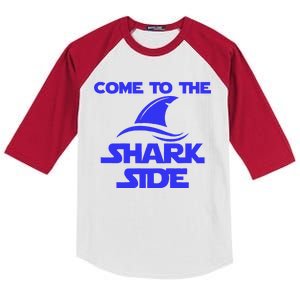 Come To The Shark Side Funny Kids Colorblock Raglan Jersey