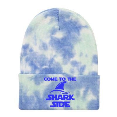 Come To The Shark Side Funny Tie Dye 12in Knit Beanie