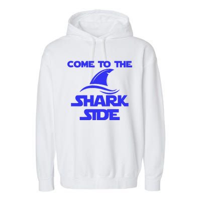 Come To The Shark Side Funny Garment-Dyed Fleece Hoodie