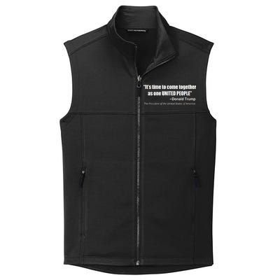 Come Together As One United People President Donald Trump Quote Collective Smooth Fleece Vest