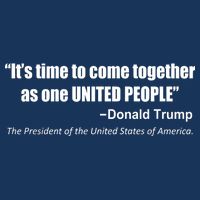 Come Together As One United People President Donald Trump Quote Doggie Tank