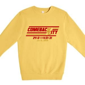 Comeback City Kansas City Football Premium Crewneck Sweatshirt